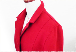 コート肩幅つめ後